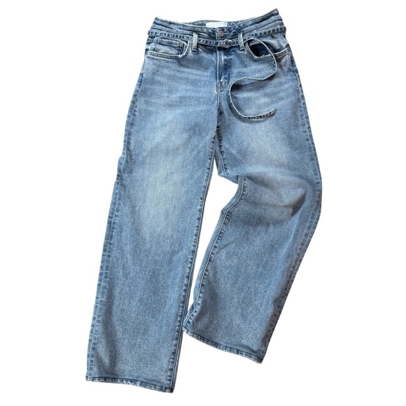 Vervet Lucid High Rise Self Belt Wide Leg Jeans Size 28 - Picture 2 of 7